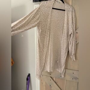 Olivaceous Pink and Tan Leopard Kimono Cardigan